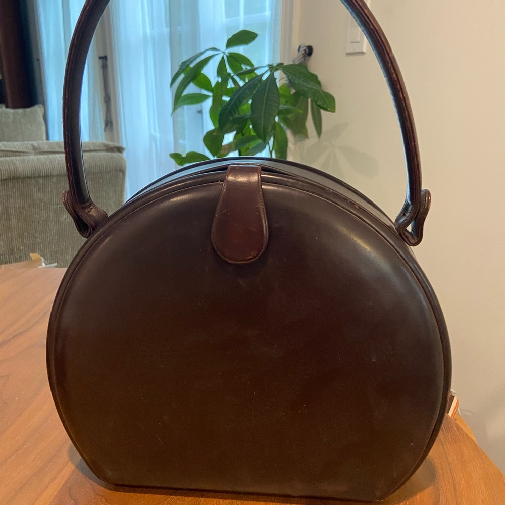 Vintage Leather ORIGINAL Oval Box Coblentz Evening Bag by Coblentz in NYC